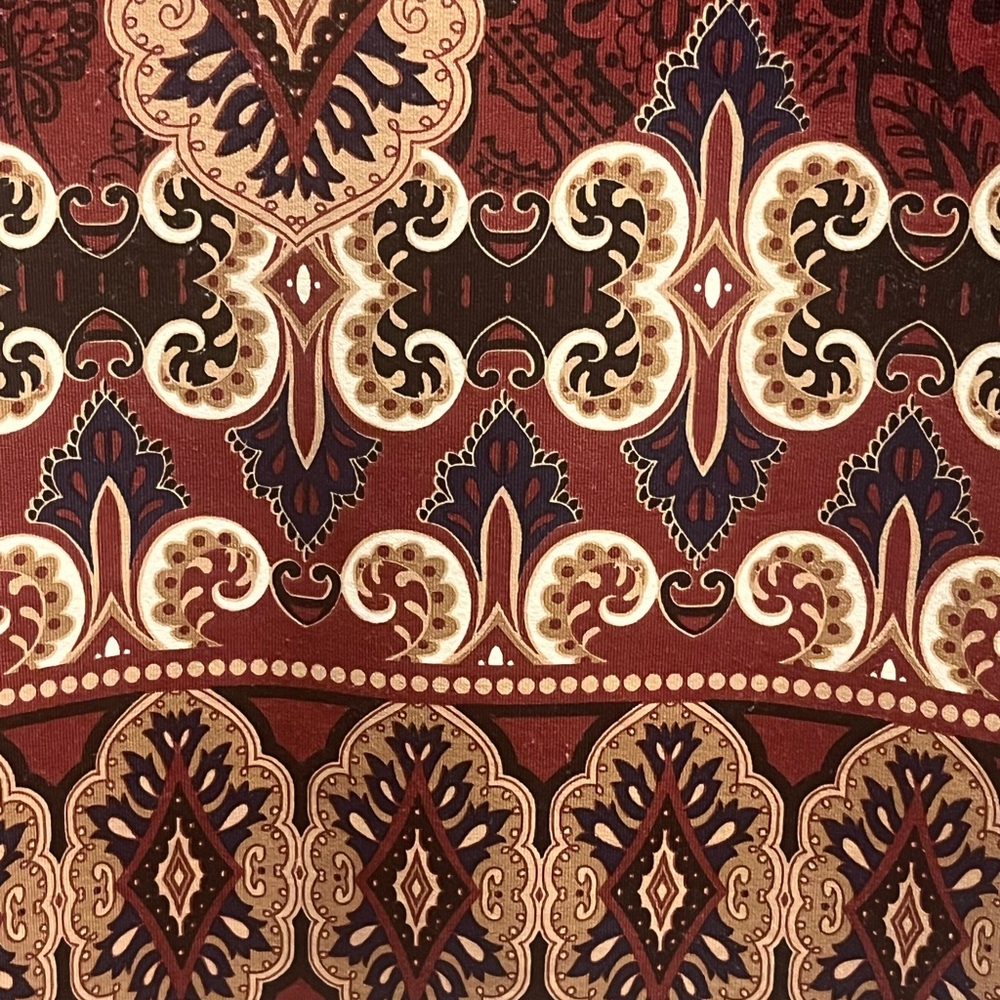 Charter Club Burgundy and Cream Patterned Top Plus Size 3X. - Picture 4 of 13